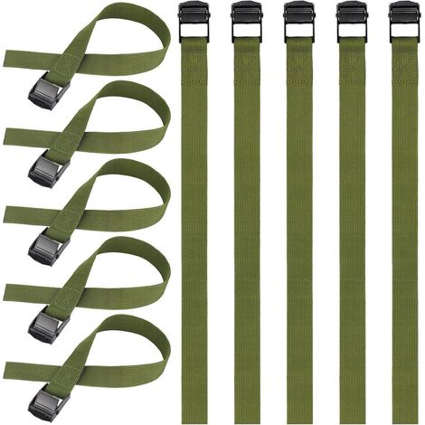 Hejo Spanngurte 40cm Grün 10er Pack - Verstellbare Zurrgurte mit Klemmschloss (1/5)