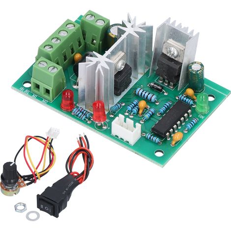 Contrôleur de vitesse pour moteur DC 10-30V, régulateur PWM haute efficacité, large plage de réglage, interrupteur de moteur (1/5)