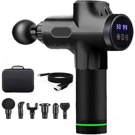 Pistolet de Massage Fascial Automatique, Masseur de Taille et de Dos à Vibration Haute Fréquence pour Relaxation Musculaire, Pistolet de Massage de Épaules Automatique (1/5)