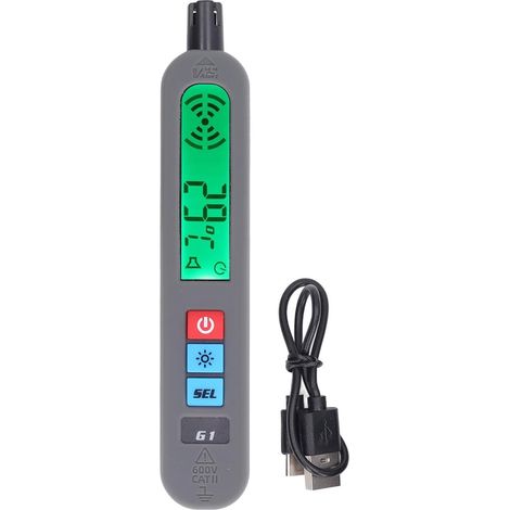 Détecteur de Gaz Rechargeable Détecteur de Fuite de Gaz Naturel avec Alarme Visuelle & Sonore et Vibration Grand Écran Stylo Détecteur Multigaz Portable pour Butane Propane Maison Camping Car (1/5)
