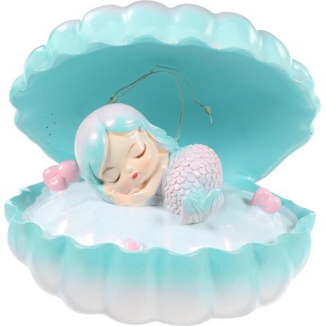Veilleuse de chevet LED Forme Coquillage Bleu en Résine (1/5)