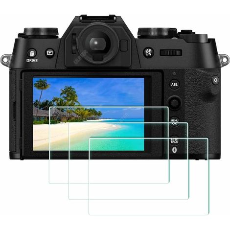 Protectores de pantalla para Fujifilm X-T50 Fuji XT50 - Paquete de 3, vidrio templado de 0,3 mm, dureza 9H, antiarañazos, antihuellas, antiburbujas (1/5)