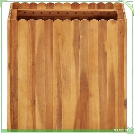 Lit surélevé de jardin - FAFEICY - 45923 - Bois d'acacia massif - 50x30x50 cm - Fond à lattes (1/4)
