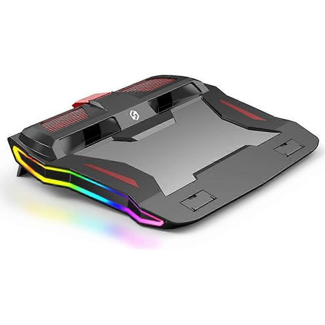 Support de refroidissement pour ordinateur portable 11 à 17 pouces, double ventilateur turbo pour PC portable gaming, dissipateur thermique silencieux, base ajustable.