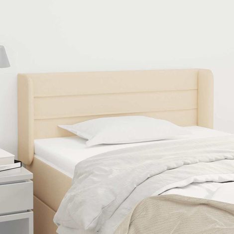vidaXL Cabecero de tela color crema 93x16x78/88 cm (1/5)