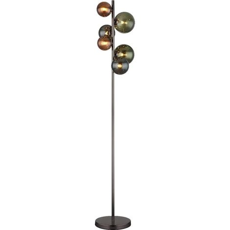 [NEUWERTIG] B-Ware Globo Stehleuchte Lampe Riha Schwarz Grün Petrol Bronze 155 Cm Wohnzimmer 3000 K