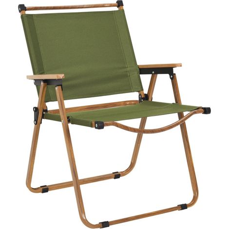 Chaise de Camping Pliable "Mariposa" 77cm Vert (1/5)
