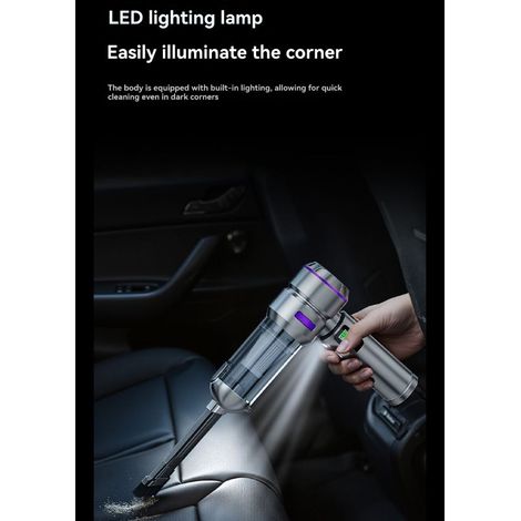 set. Color: Silver-purple. Material: ABS. Silver-purple Fast charging brushless motor vacuum cleaner + one-button operation. (1/4)