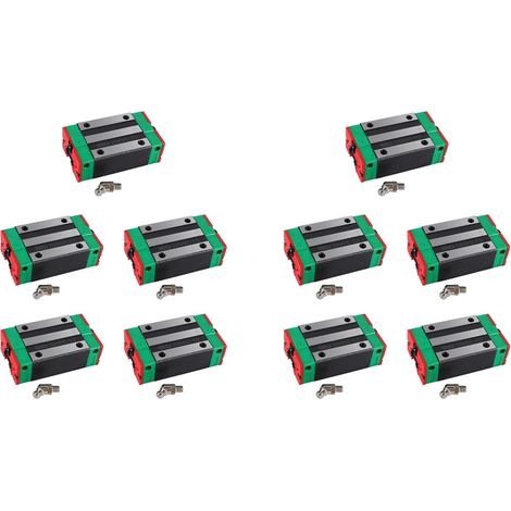 10X HGH20CA 20MM Bloc de Guidage en Acier LinéAire pour ÉQuipement de Fabrication de PièCes de Machines-Outils CNC (1/5)