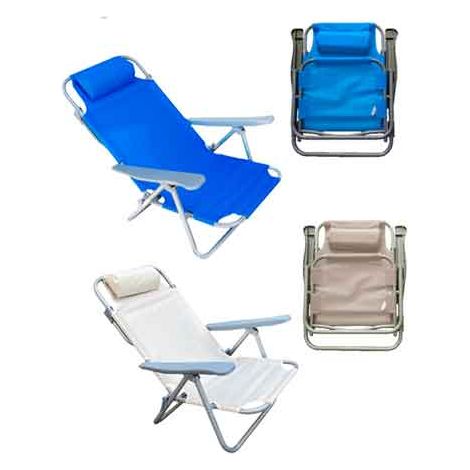 SPIAGGINA RICHIUDIBILE CON BRACCIOLI 42x48/61x22/81 cm -