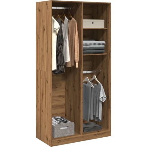 Kleiderschrank Artisan-Eiche 100x50x200 cm Holzwerkstoff
