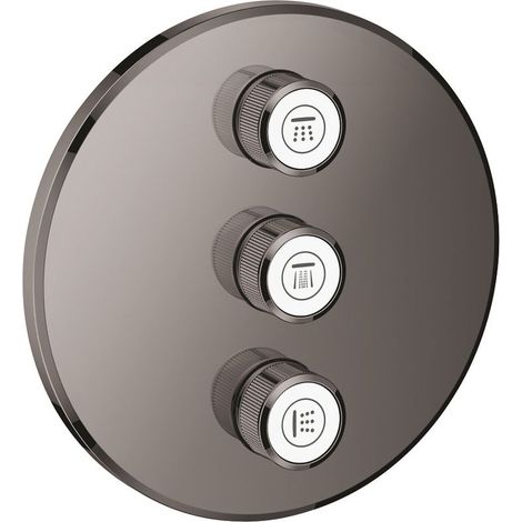 3-fach UP-Ventil Grohtherm Smart Control 29122 FMS rund hard graphite (1/5)