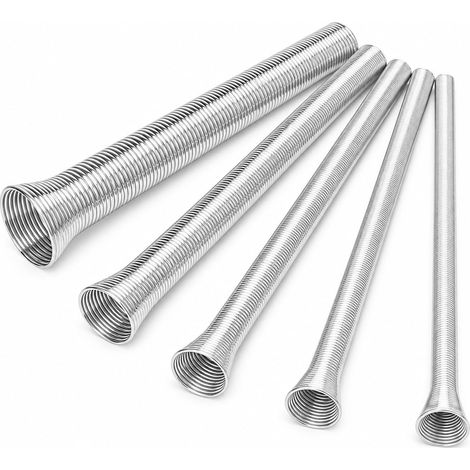Tube à ressort en acier super élastique - 5Pcs 21cm Tube à ressort en acier super élastique Bender PVC Tuyau de cintrage de fil électrique ressort cintrage ressort de cintrage tube bender (1/5)