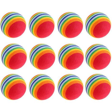 12 pelotas de espuma para gatos, juguete interactivo para mascotas, entrenamiento de rebote, aumenta la diversión. (1/5)