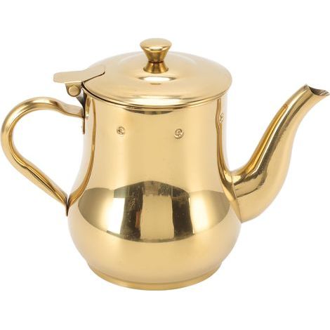 Bouilloire à café et à thé en acier inoxydable doré de 500 ml, théière de cuisine, œuf à épices, élégante cafetière.