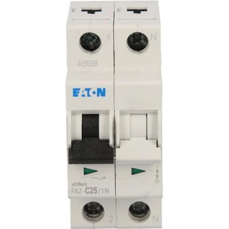 Interruttore magnetotermico 1+NC 25A 15kA AC FAZ C25/1N 278676