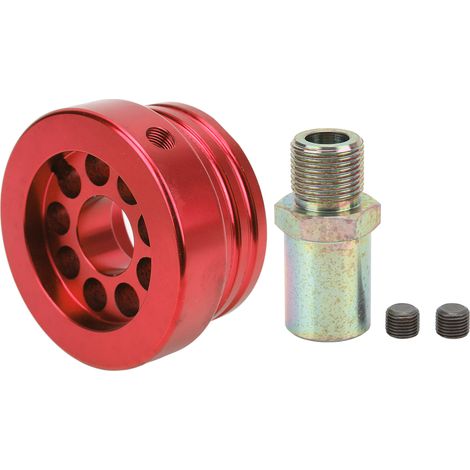 Lot de 2 Plaque Adaptatrice Filtre à Huile Sandwich Adapter Accessoire Auto pour GT86 2017+ Rouge (1/5)
