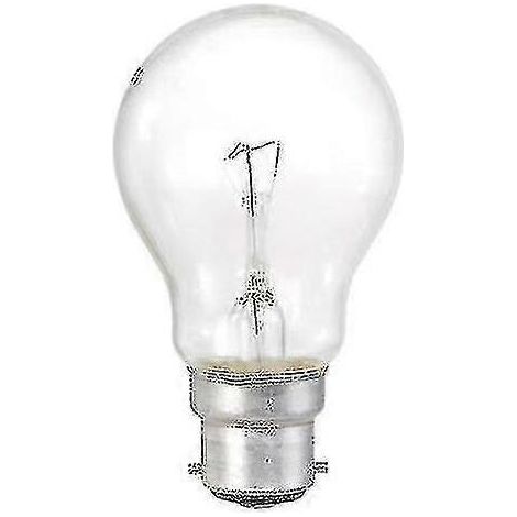 Confezione da 10 lampadine Xinda 60W BC B22 trasparenti, classiche, con attacco a baionetta.