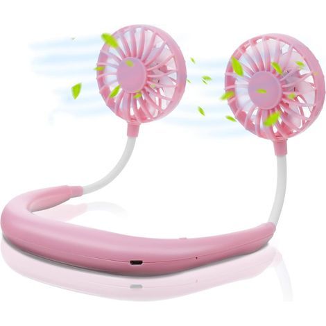 Ventilatore da collo portatile: design leggero per il raffreddamento personale, facile da usare, rotazione a 360°, utilizzo versatile. (1/5)