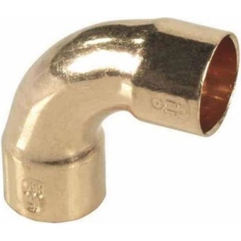 Raccord Cuivre - Coude Arc 90° - Filetage Femelle x Femelle - Diamètre 22 mm