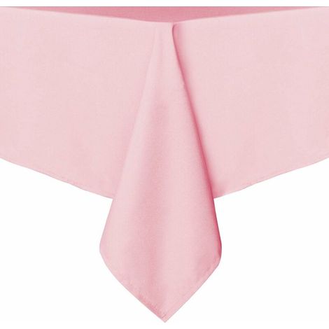 140200 cm - Washable polyester tablecloth, stain and wrinkle resistant, pink (1/5)