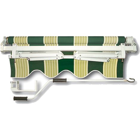 Tenda Da Sole Avvolgibile Cm.400 X H.250 - Bordeaux/Bianco