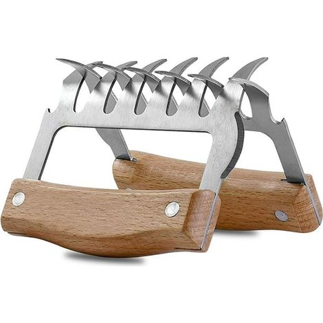 Meat Claws Lot de 2 fourchettes pour poudre de porc, BBQ Claws, griffes de viande, griffes de viande en acier inoxydable (1/5)