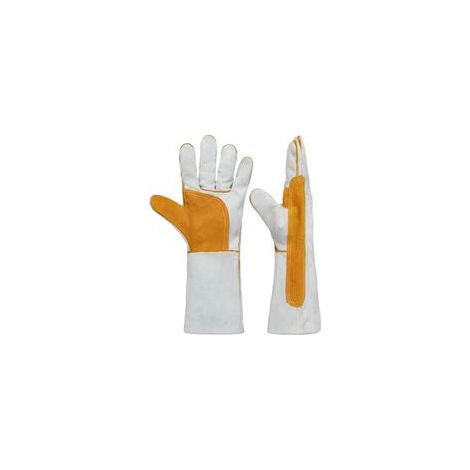 Professional welding gloves, 36 cm – Heat and cut protection, cotton lining, reinforced design for heavy-duty work