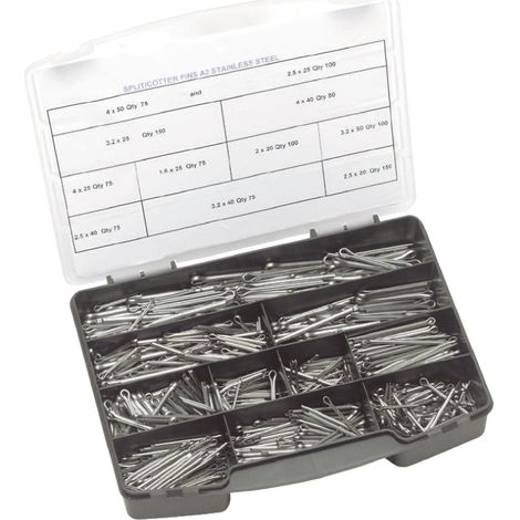 Kit de Clavettes Métrique, 1025 pièces en Acier Inoxydable A2 304 ( Prix pour 1 Kit ) (1/2)