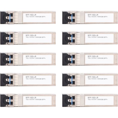10 modules optiques Ethernet Gigabit 1000 Mbit/s RJ45, convertisseurs photoélectriques SFP-GE-T (1/5)