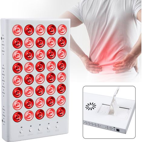 200W Lampe rectangulaire à LED infrarouge rouge avec fonction de minuterie, lampe de traitement par infrarouge proche du rouge pour le corps, Luminaire (1/5)