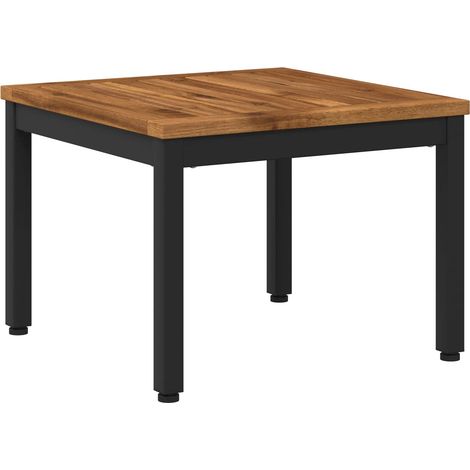 vidaXL Mesa de centro Natural y negro 50 x 48,5 x 36 cm (1/2)