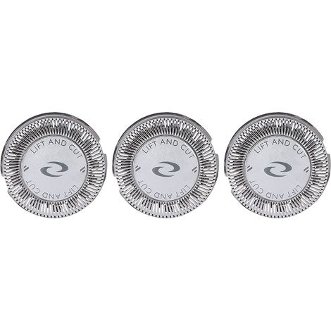3 Pièces Tête de Rasoir Électrique Homme, Lames de Rechange Compatibles Tondeuse et Rasoir, Coupe-Barbe pour Philips HQ3 HQ56 HQ55 HQ442 HQ300 HQ916 (1/5)