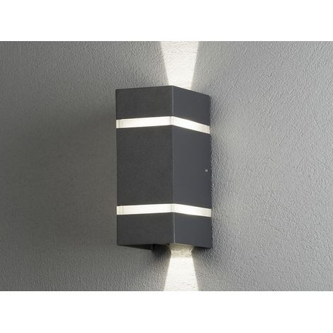 Konstsmide Cremona 7998-370 LED-Außenwandleuchte EEK: F (A - G) 6 W Anthrazit (1/5)
