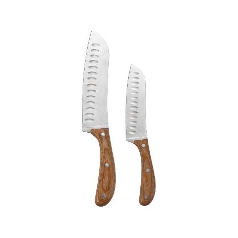ANDREA HOUSE MS73157 Set 2 Cuchillos Santoku Acacia - ref: MS73157