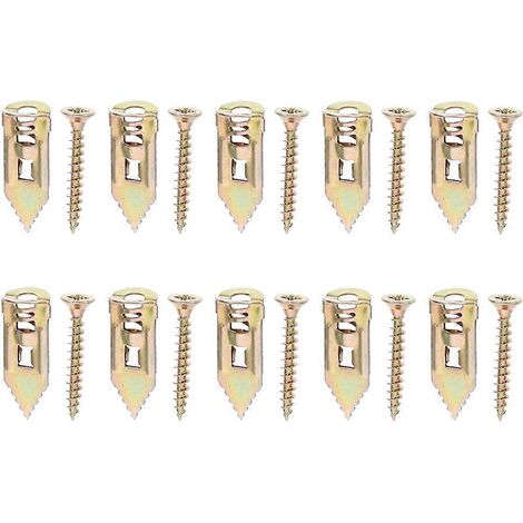 Lot de 10 chevilles pour plaques de plâtre, vis autotaraudeuses, chevilles de fixation pour plaques de plâtre-3X1.1X1.1CM-Golden