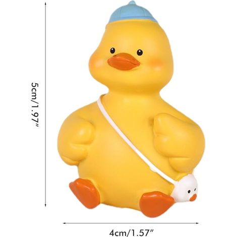 Canard Décoratif Résine pour Tableau de Bord Voiture, Figurine Cartoon Auto, Ornement Intérieur Véhicule, Accessoire Tuning Auto, Lot de 1 (1/5)