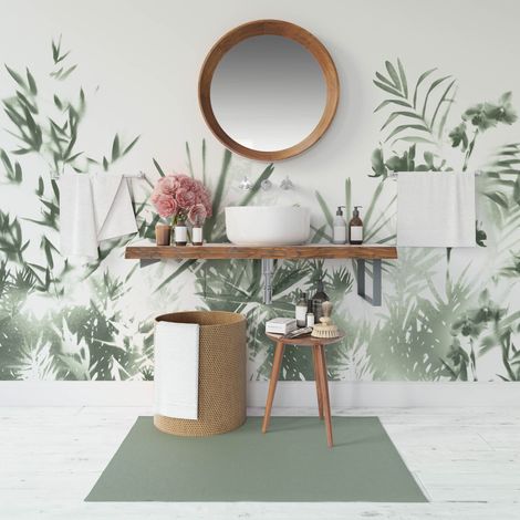 Papier peint panoramique Feuilles tropicales, Vert 150 x 250cm (1/5)