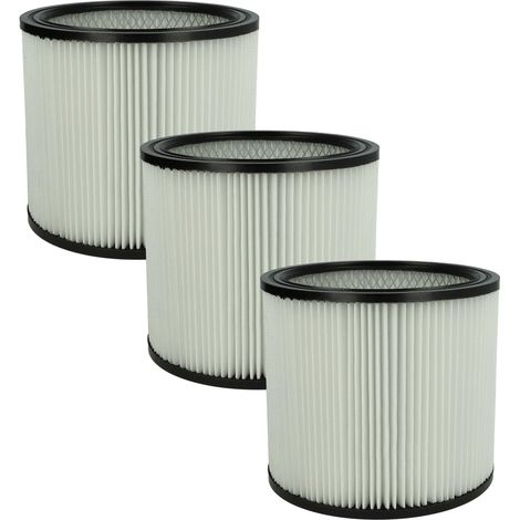 vhbw set da 3x filtro a pieghe piatte compatibile con ShopVac Ultra 45-SI, 30-S, 25-S aspirapolvere - Cartuccia filtrante