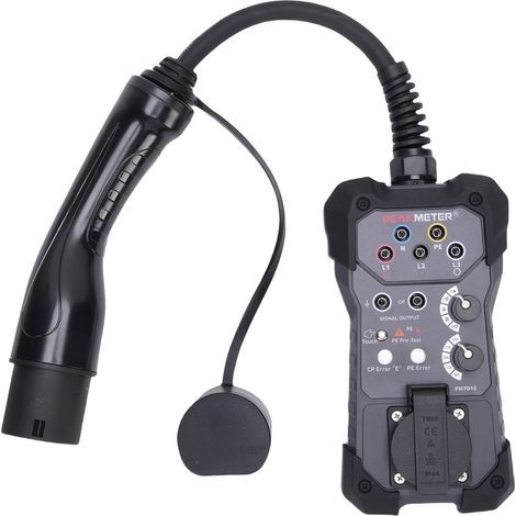 Electric vehicle charging station test adapter with universal 4mm jack plug, compatible with multimeters and oscilloscopes, for testing the safety of charging stations (1/5)