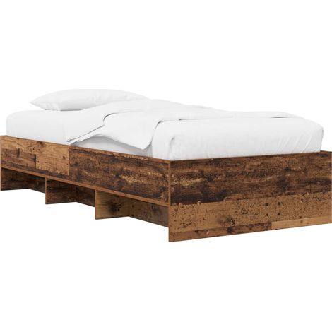 Estructura de cama con estante Madera envejecida 80 x 200 cm vidaXL (1/5)
