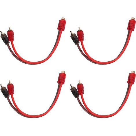 Adaptateur RCA en Y pour voiture (1 femelle vers 2 mâles), câble audio pour haut-parleurs, longueur 20 cm, pour appareils avec connecteur 3,5 mm