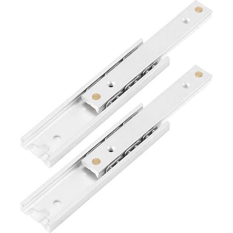 YMYNY 2pcs Aluminum Alloy Heavy Duty Rails Ball Bearing Drawer Slides Telescopic Rail Durable Smooth Slide for Drawer Cabinet(100mm)