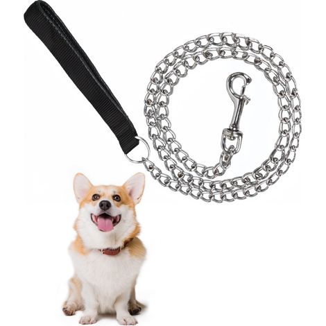 Laisse en chaîne pour chien de 120cm (1/5)