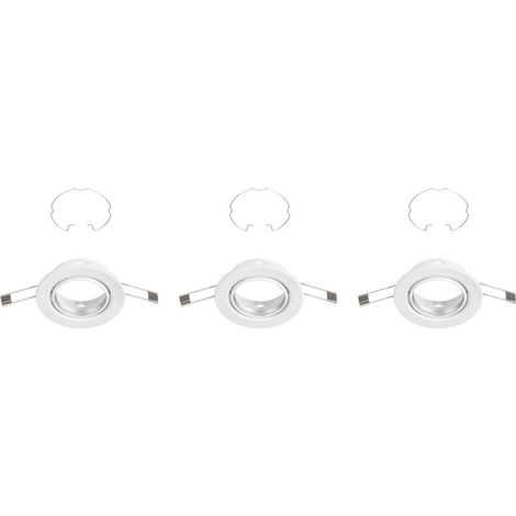 LED Einbauleuchte Einbauspot 3er Set GU10 schwenkbar IP23 Ø8,6cm Weiß Briloner