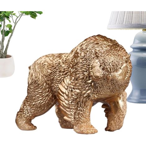 Statue d'ours Décoration Ours Campagne Sculpture Animale Originale avec (1/5)