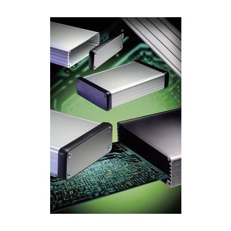 Boîtier profilé Hammond Electronics 1455Q1602 aluminium aluminium 163 x 120.5 x 51.5 1 pc(s) W12927 (1/2)