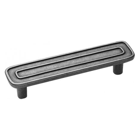 Ouvre&Déco – Poignée de meuble en zamak fonte patiné entraxe 96 mm, PODIUM