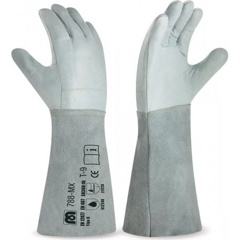 GUANTE FLOR VAC. MANGUITO SERRAJE (788MXG/9) - MARCA