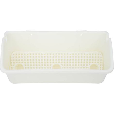 Pot de fleur mural en plastique blanc ivoire grande taille pour suspension, décoration jardin plante murale